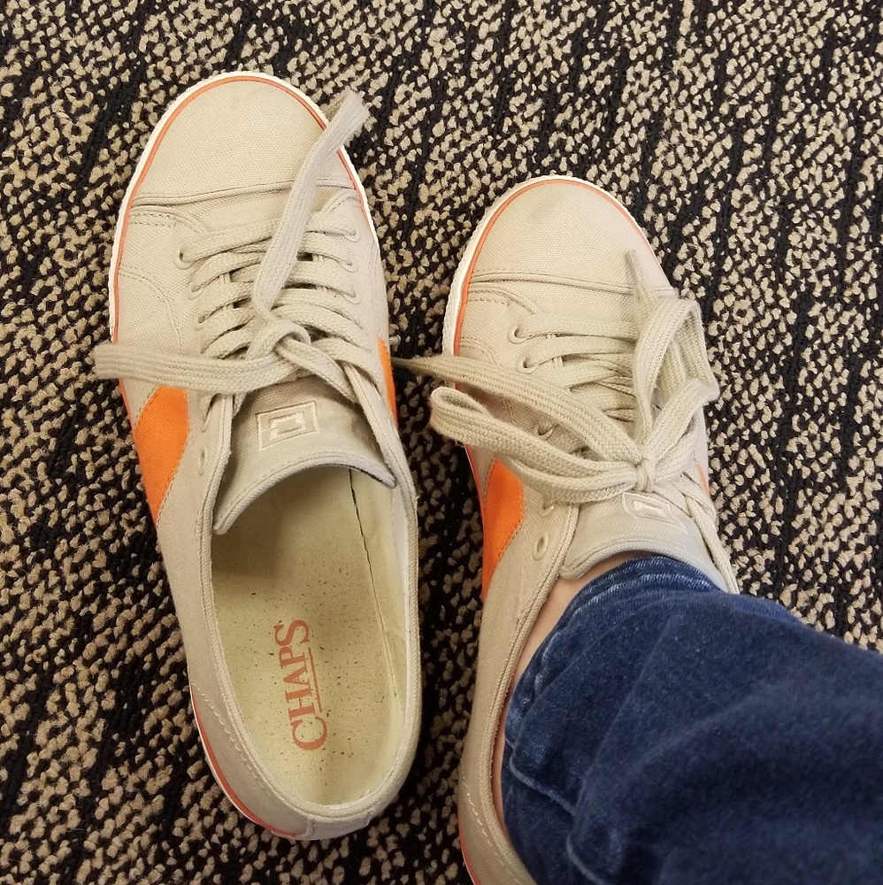 Pair of tan & orange Chaps sneaks💥🌼🌻💥 - Picture 4 of 4